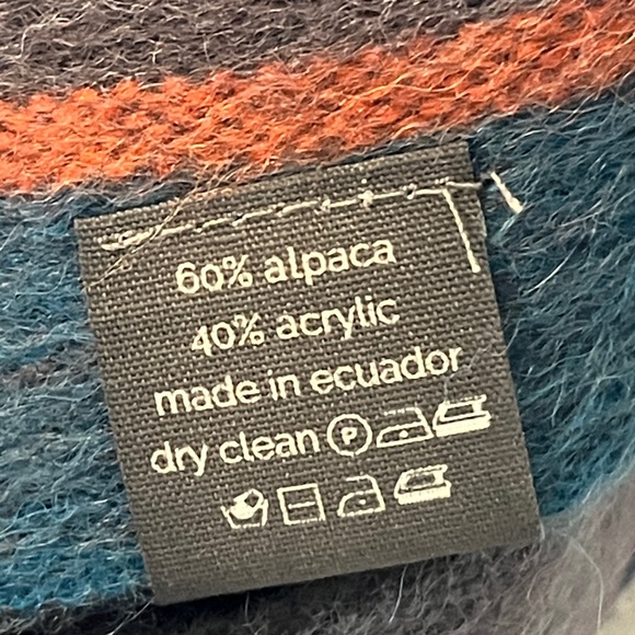 SHUPACA Alpaca Blend Colorful Scarf 74" X 11 3/4" Soft & Cozy - Picture 8 of 9